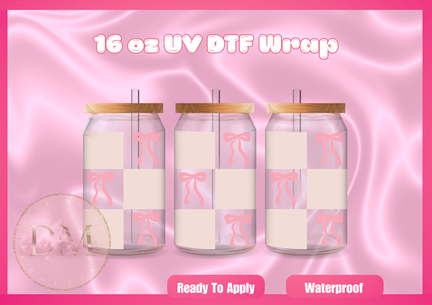 Coquette UV DTF Wrap