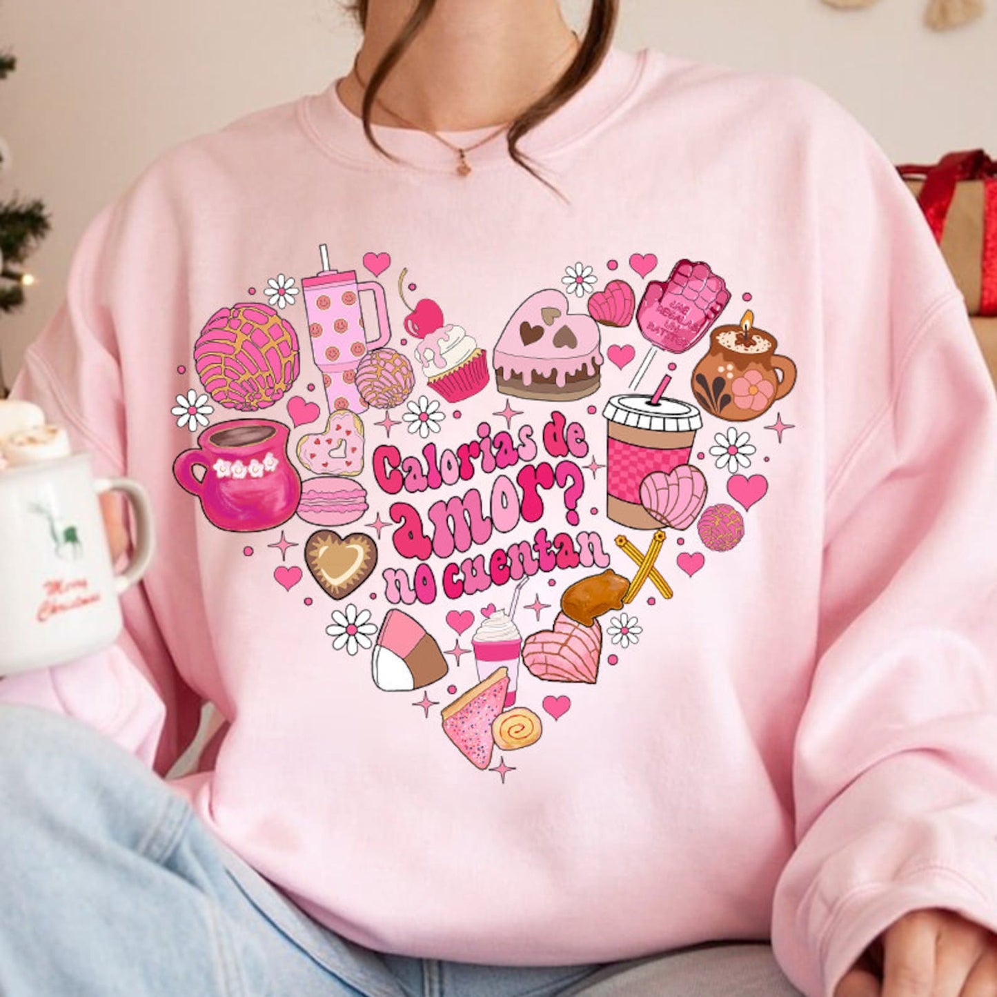 Calorias de amor no cuentan Sweatshirt, Spanish Valentines Gift Sweatshirt