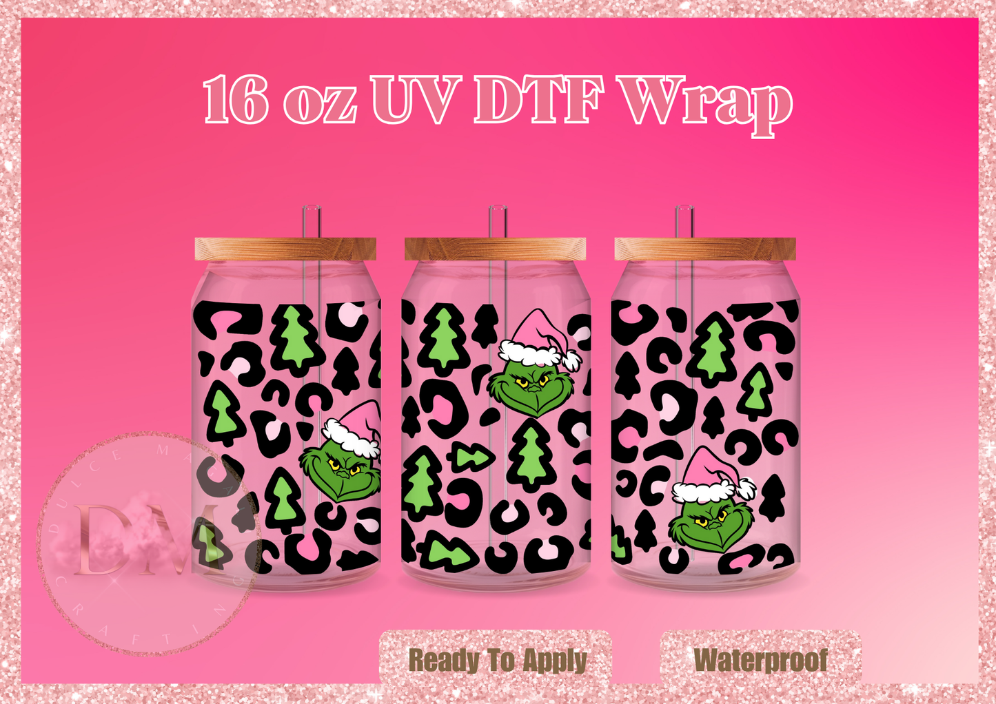 Leopard Christmas UVDTF Wrap