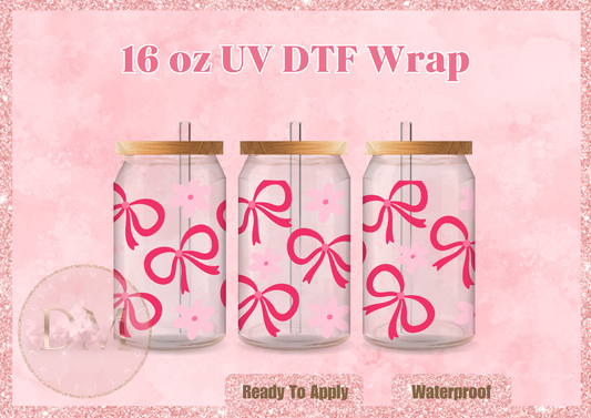Flower Bows UV DTF Wrap