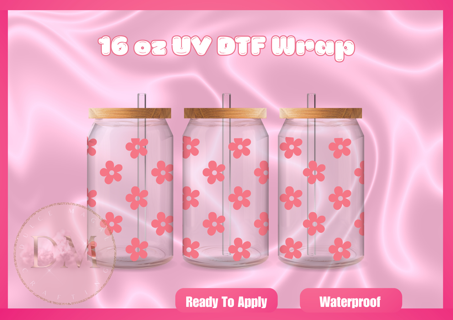 Flower UV DTF Wrap