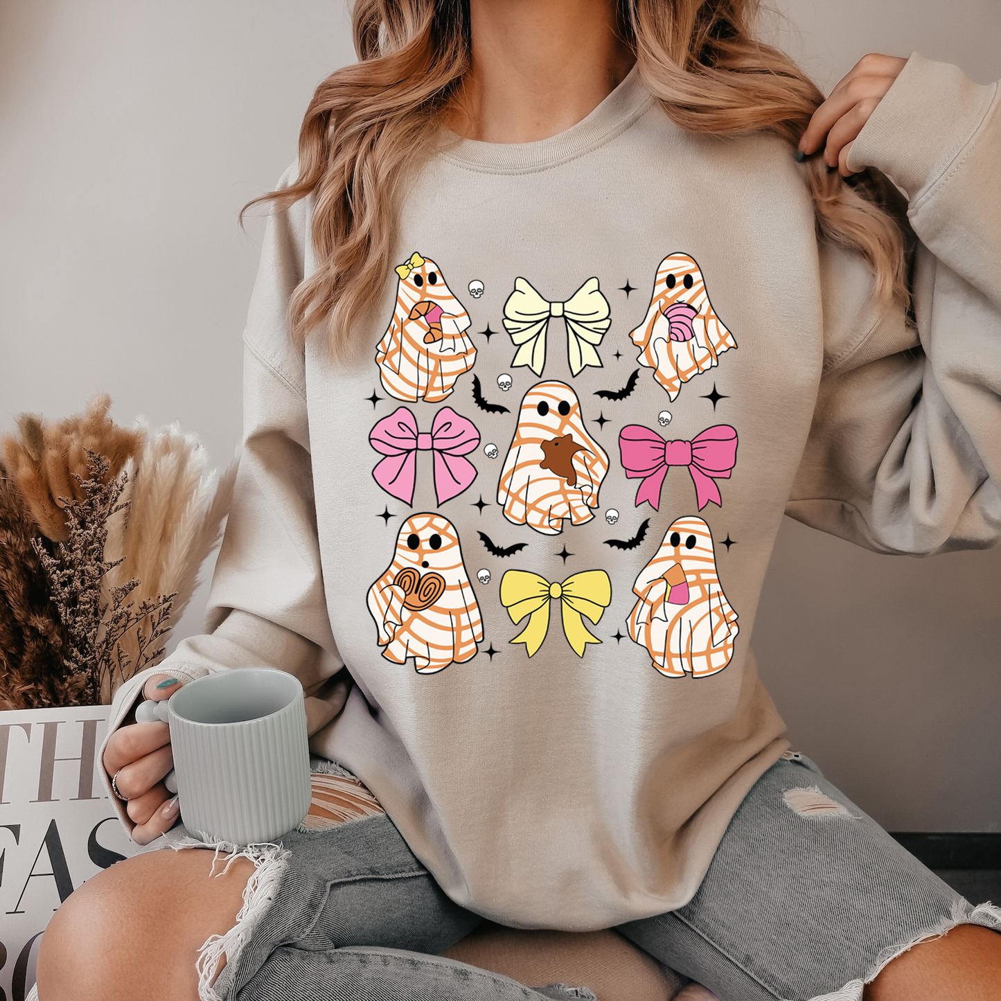 Concha Ghost Tshirt, Latina Halloween Shirt, Conchas Sweatshirt