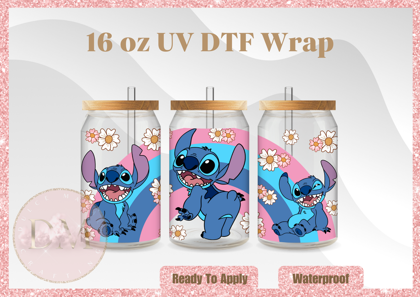 Blue Character UV DTF Wrap