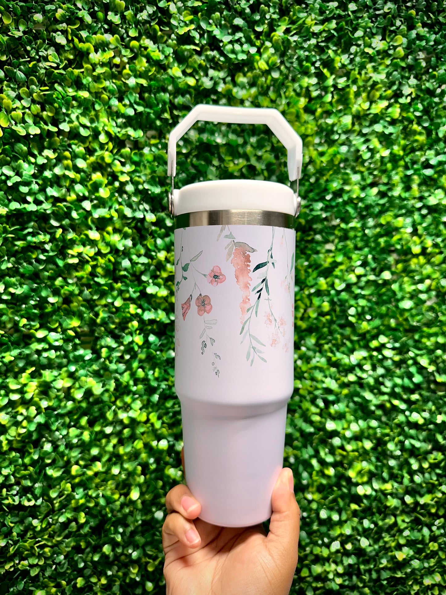 Flower Tumbler, 30oz Tumbler, Travel Cup, Flower Tumbler