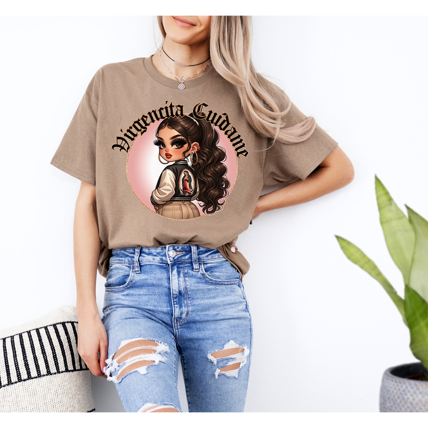 Virgencita Tshirt, Spanish Shirt, Latina gift