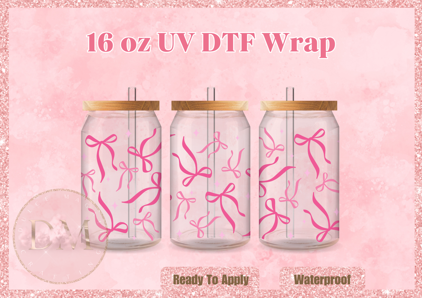 Bows UV DTF Wrap