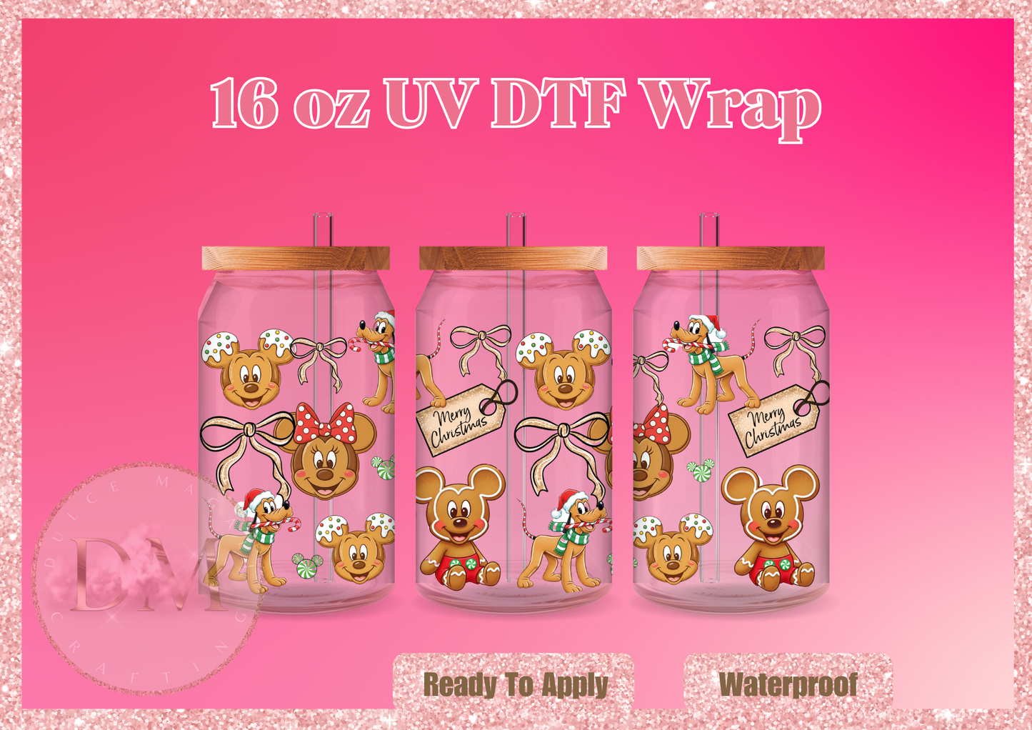 Christmas Cookie Mouse UVDTF Wrap