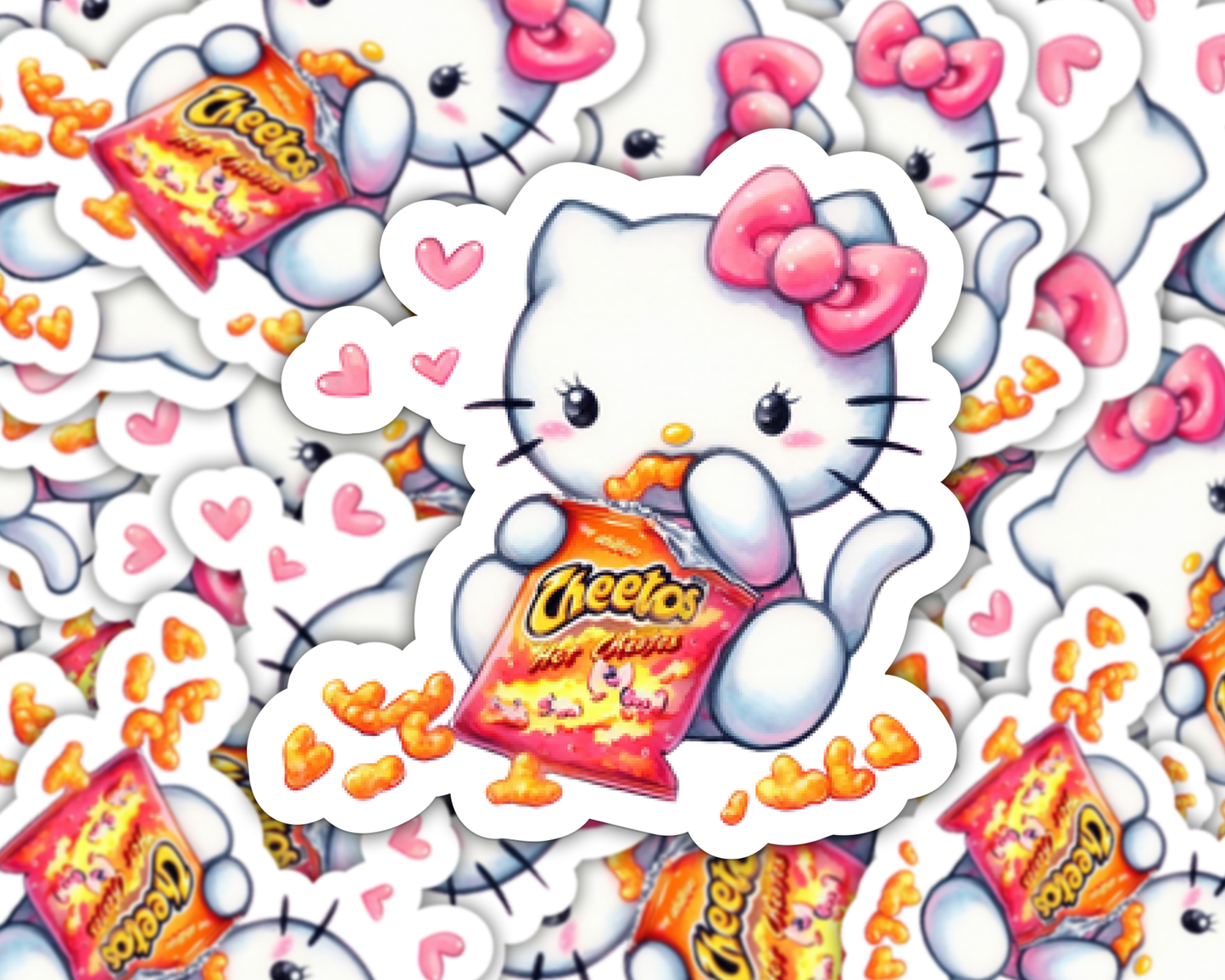 Cute HK Sticker Decal, Cute Chips Stickers, Pink Girly Vinyl Stickers