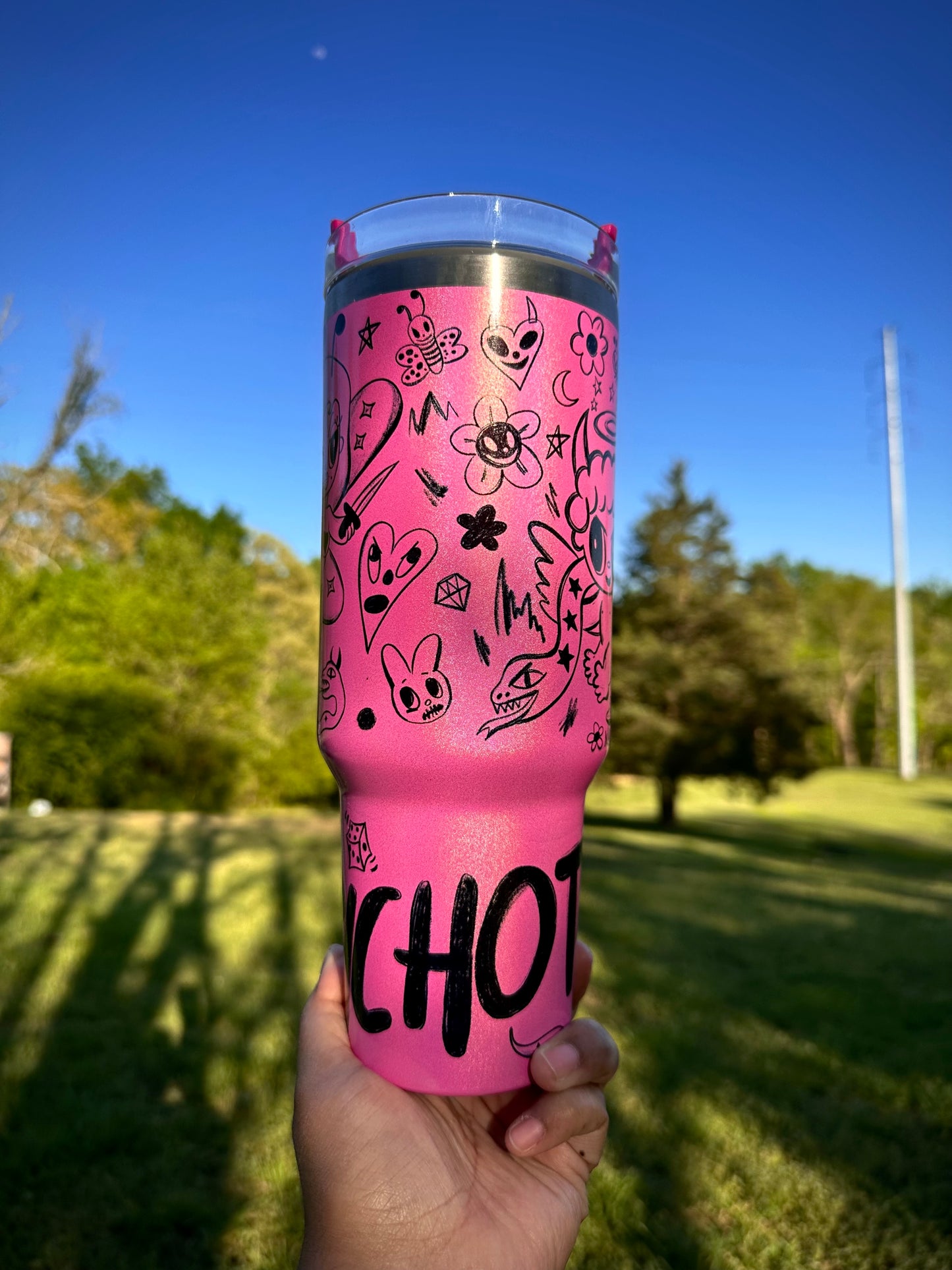 40oz Bichota Shimmer Tumbler, Cute Tumbler