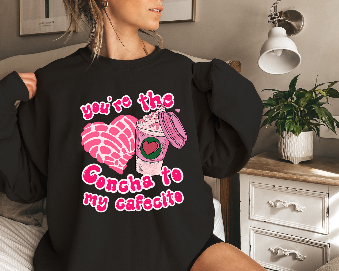 The Concha to my Cafecito Sweatshirt, Latina Spanish Gift