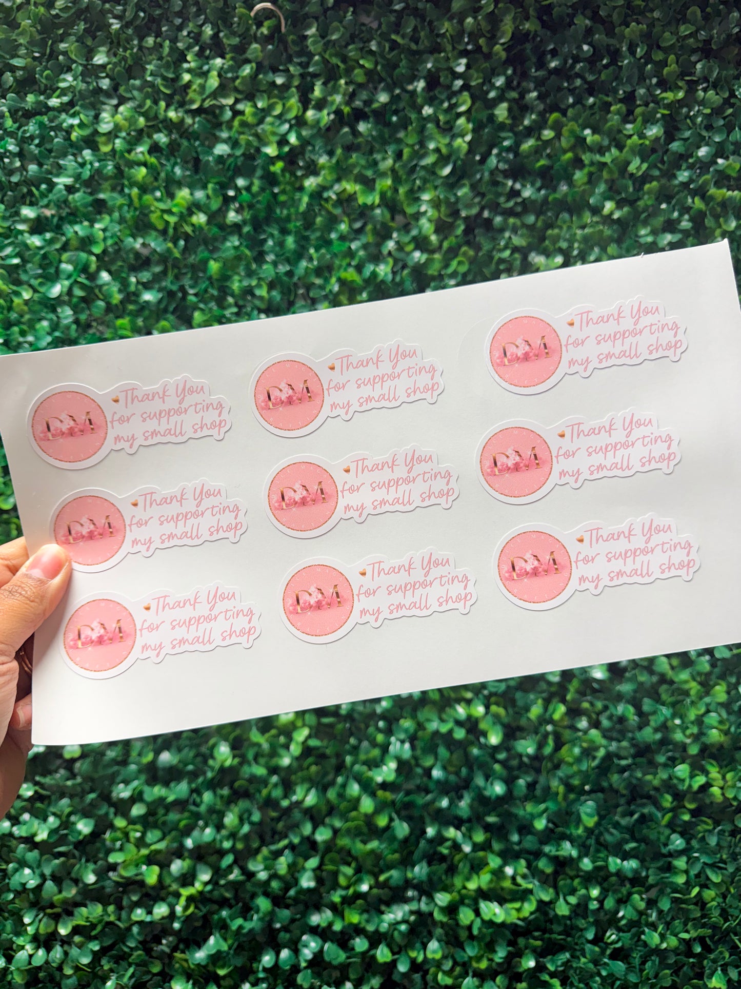 Thank you Branding Sticker, Custom Stickers, Vinyl Stickers - Set of 40