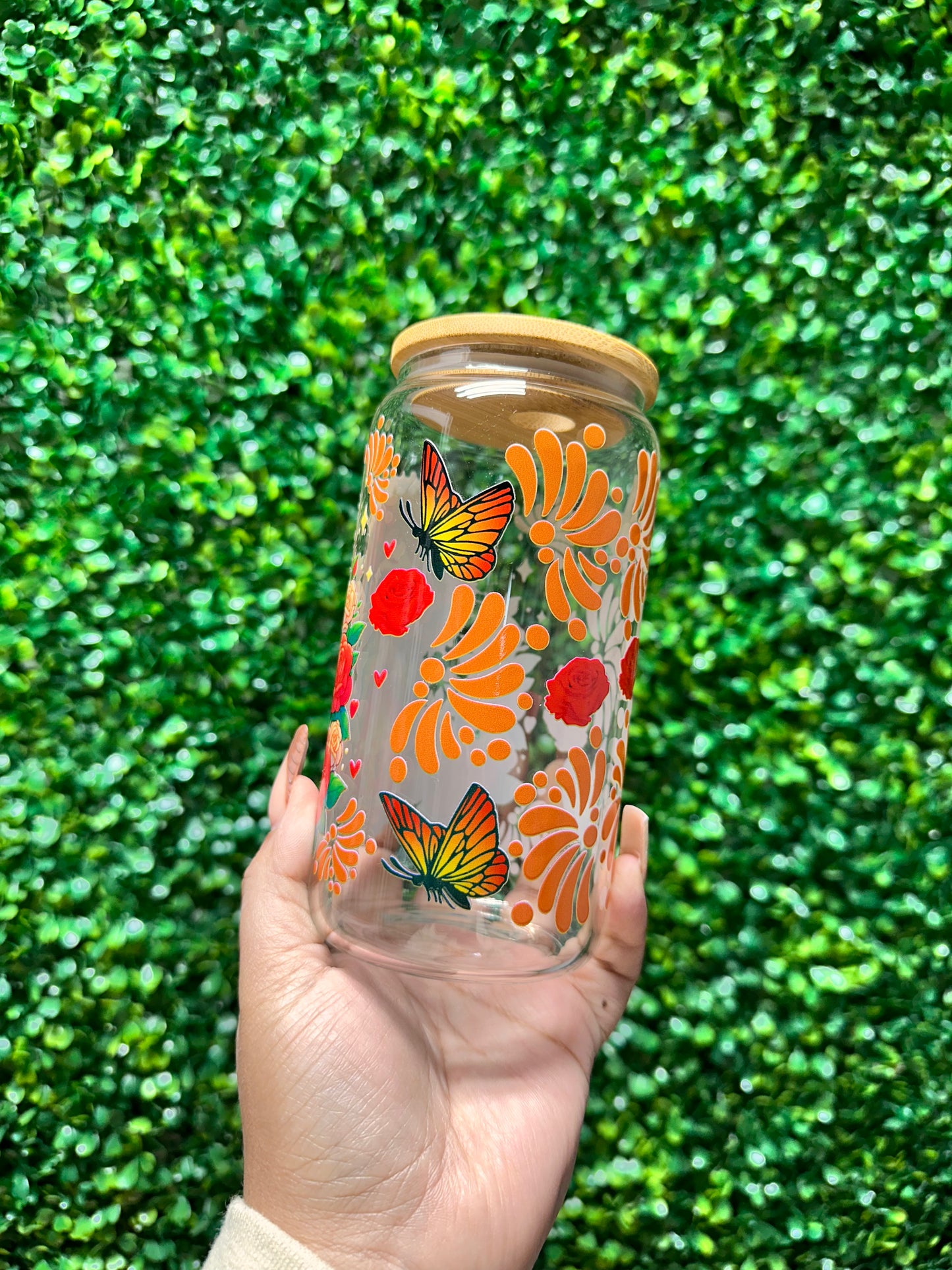 Talvera Virgen Glass Cup, Iced Coffee Cup, Latina Gift