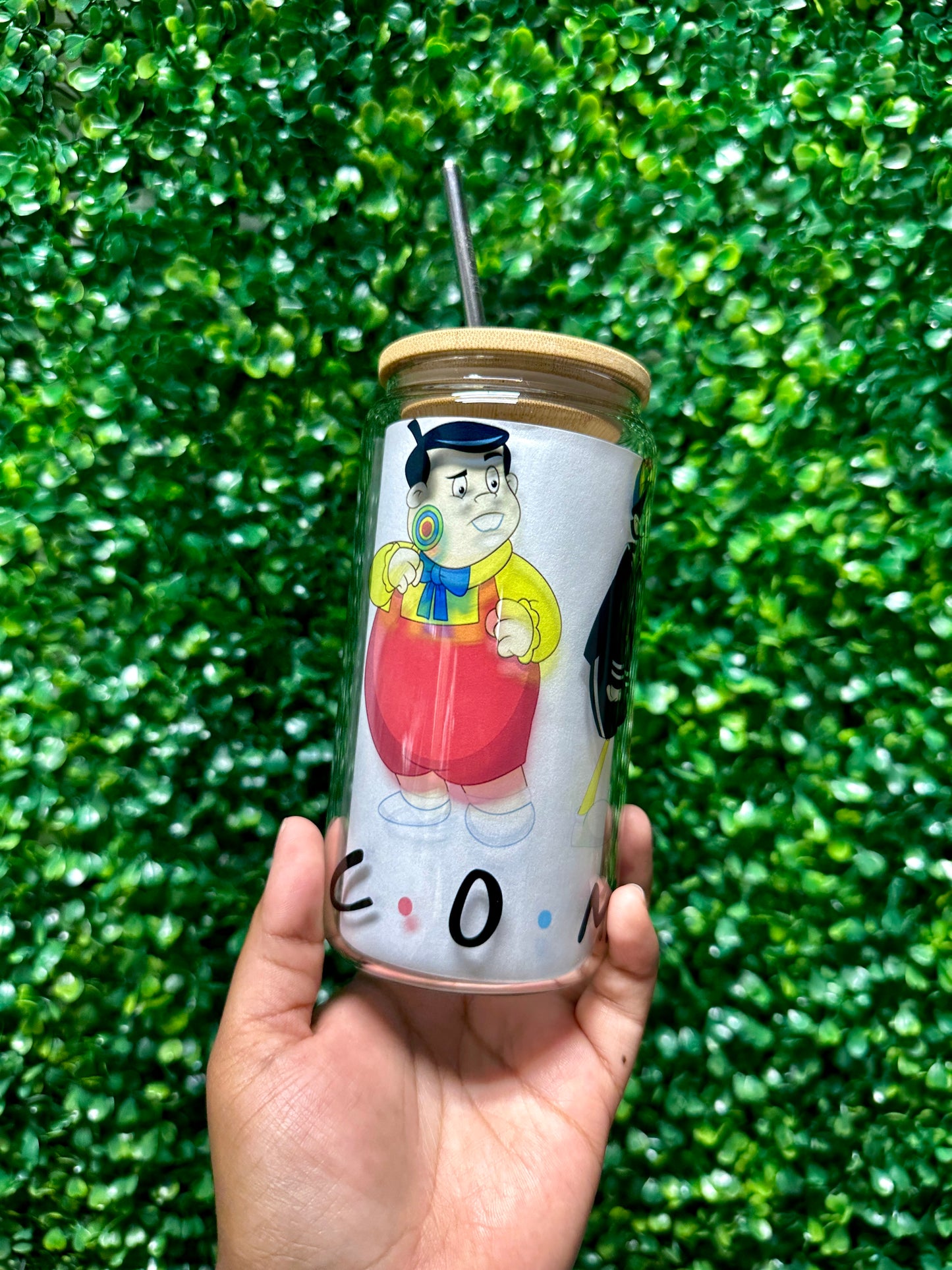 Mi Compas Glass Cup, Chavo 16oz Glass Cup