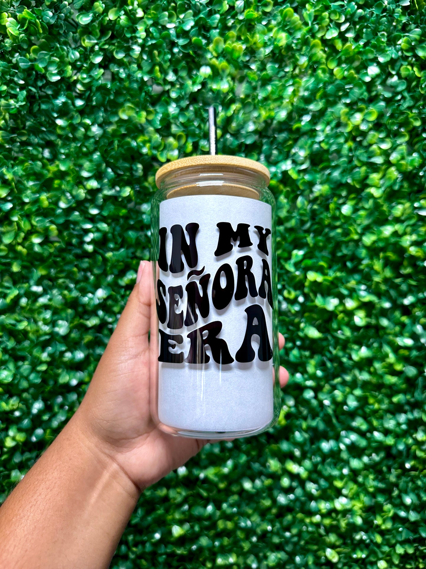 Señora Era Glass Cup, Latina 16oz Glass Cup