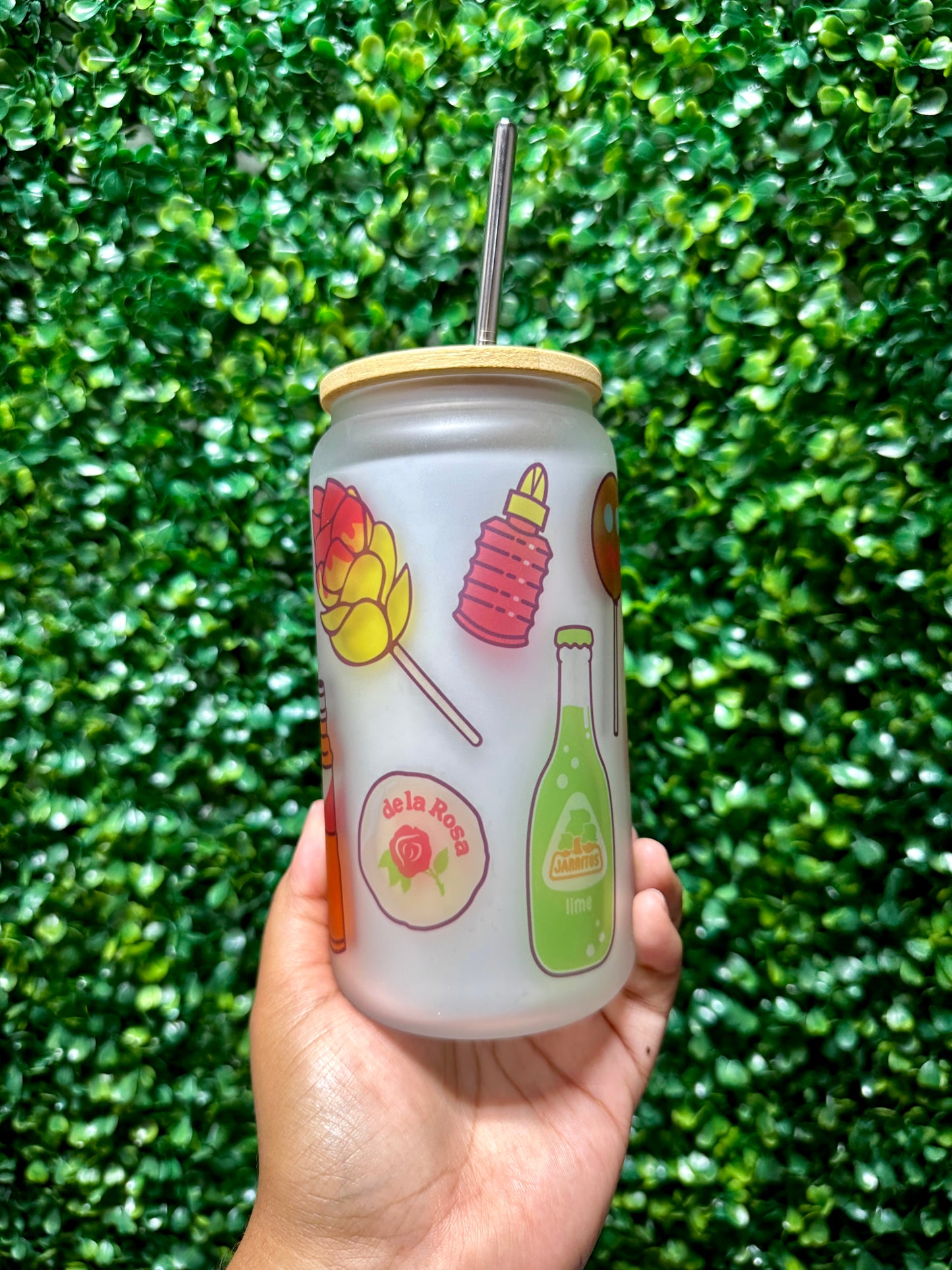 Snacks Glass Cup, 16oz Glass Cup