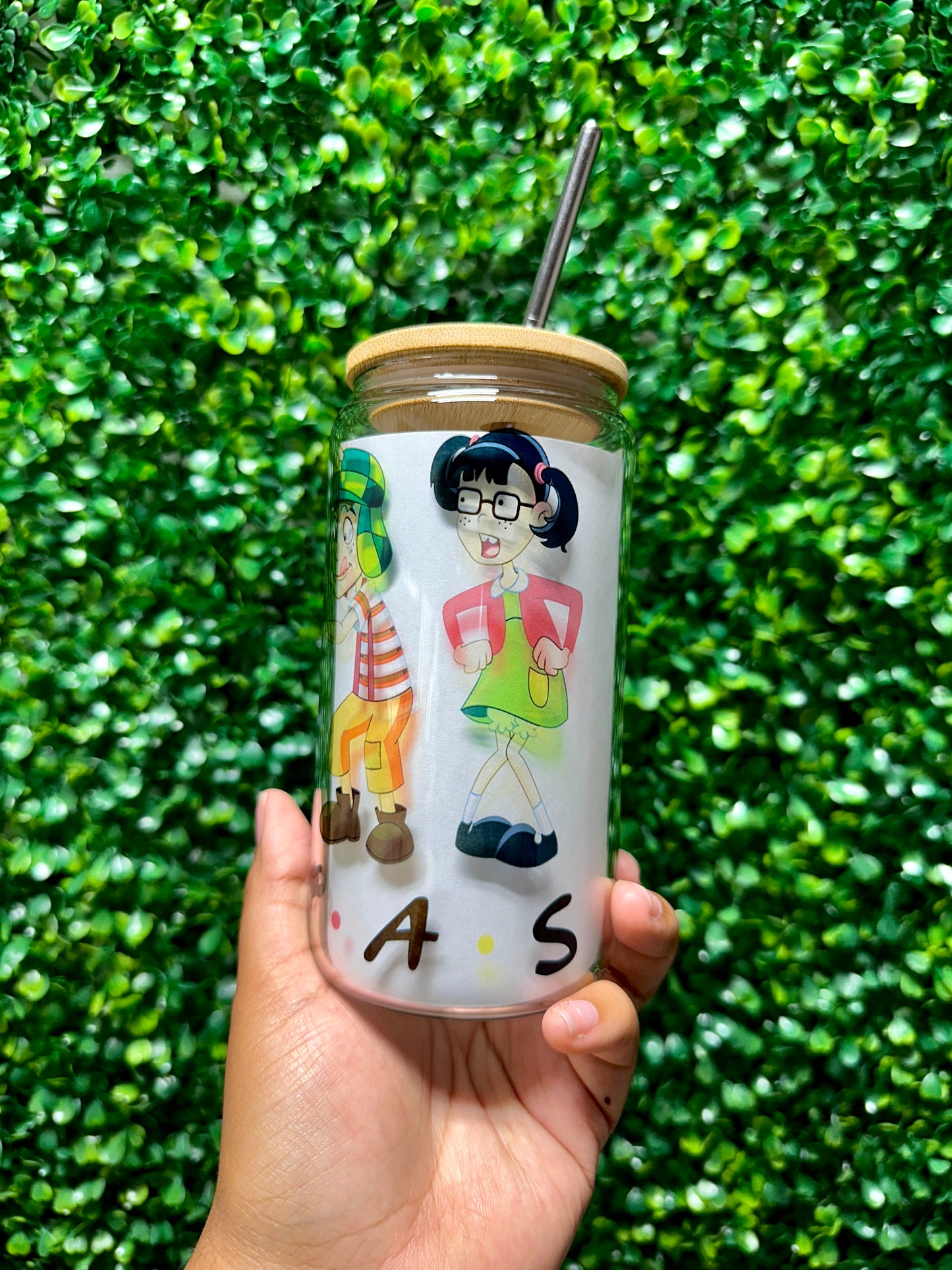 Mi Compas Glass Cup, Chavo 16oz Glass Cup