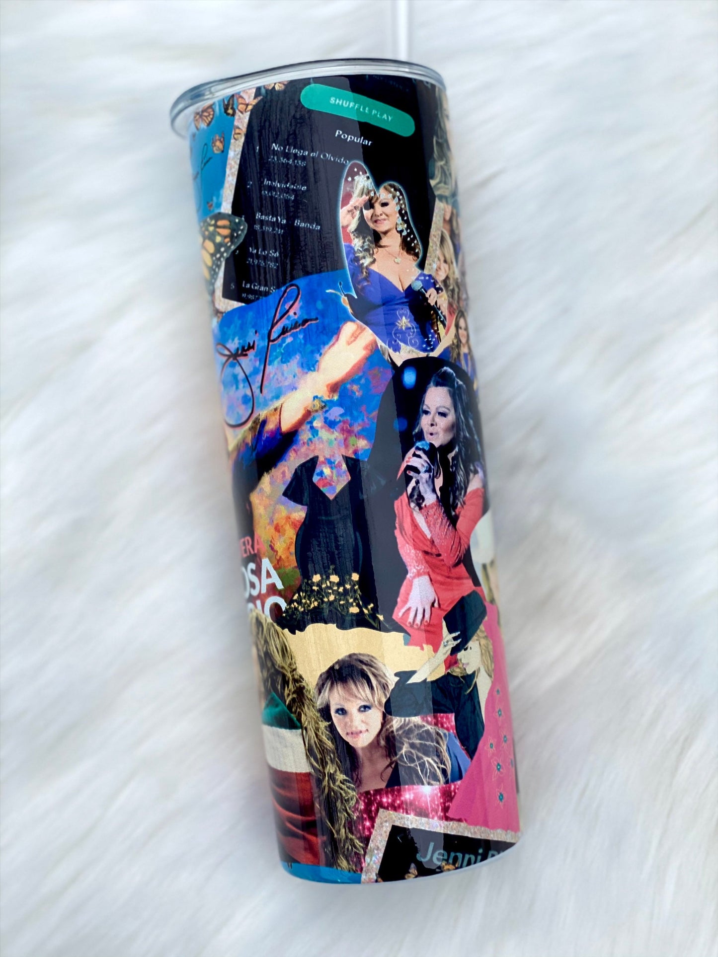 Jenny Rivera Tumbler, Mariposa De Barrio Skinny Tumbler, 20oz Tumbler, Travel Coffee Mug, Custom Tumbler