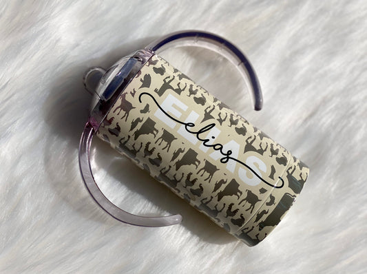 Farm Animals Sippy Cup, Brown Sippy Cup, Cow 12oz Tumbler, Chicken Custom Tumbler, Spill Proof Sippy Cup