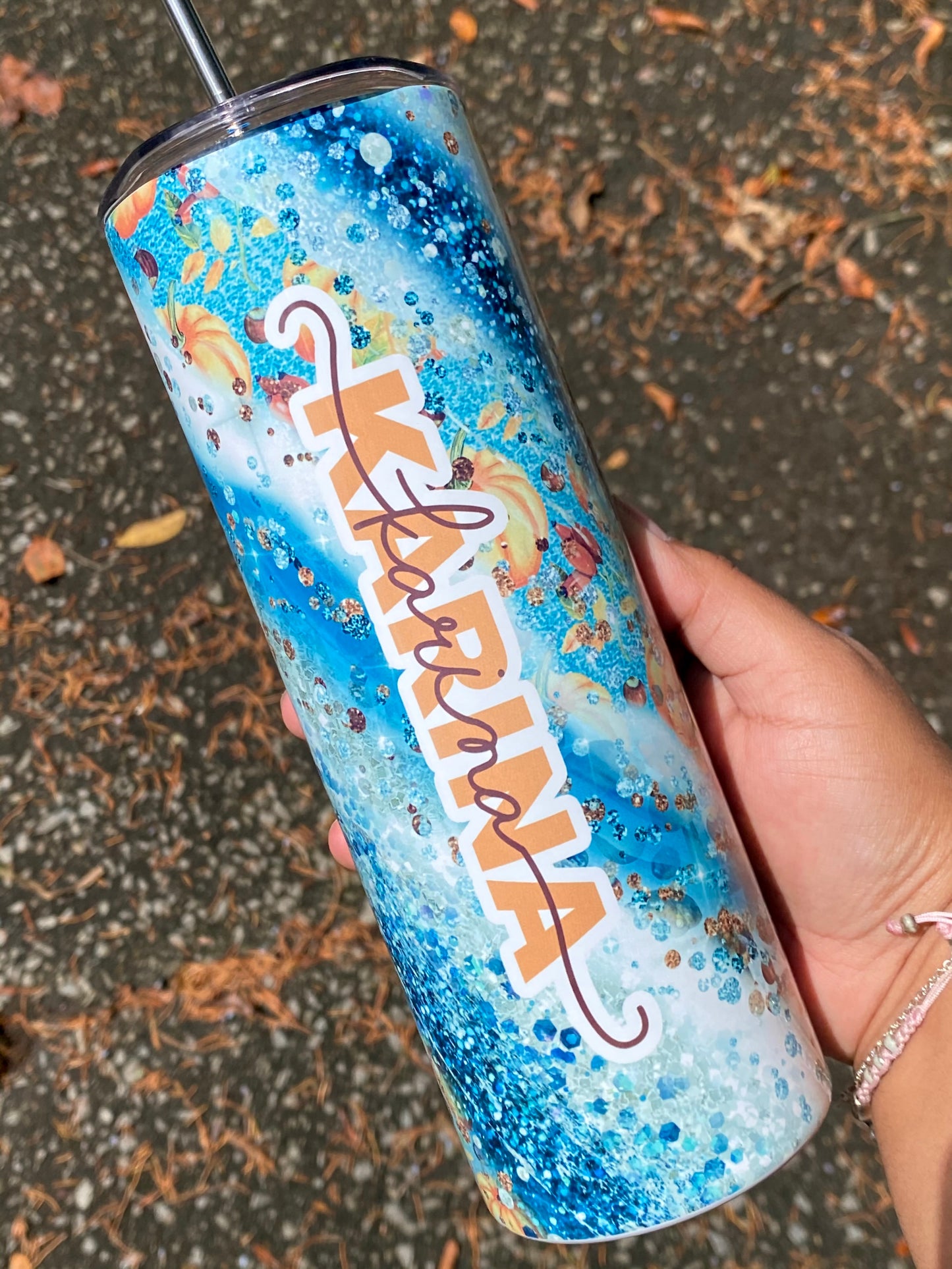 Fall Tumbler, Teal Skinny Tumbler, Fall Cup 2021, Pumpkin 20oz Tumbler, Personalized Tumbler, Travel Coffee Mug, Custom Tumbler