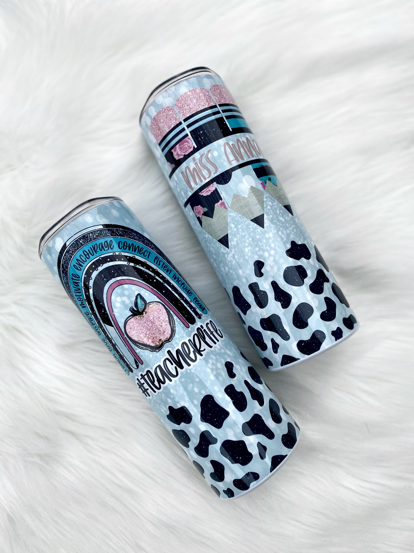 Cow Print Teacher Tumbler, Teacher Christmas gift, Personalized Teacher Tumbler, Cow Print Tumbler, Cow Tumbler, Personalized Tumbler, Travel Mug