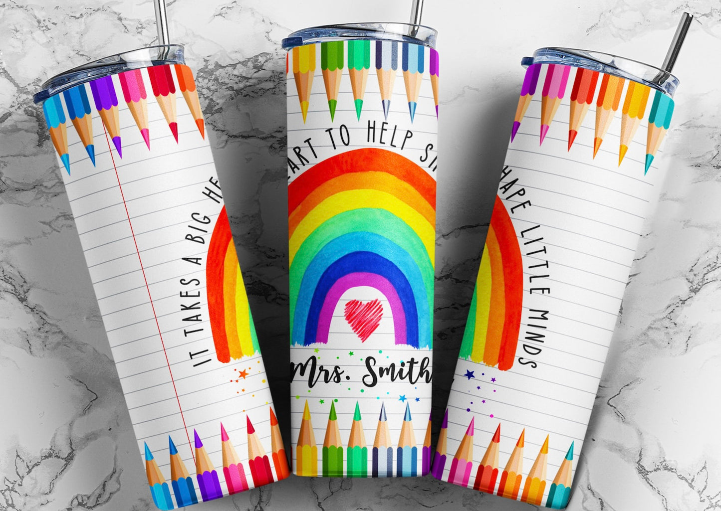 Teacher Rainbow Tumbler