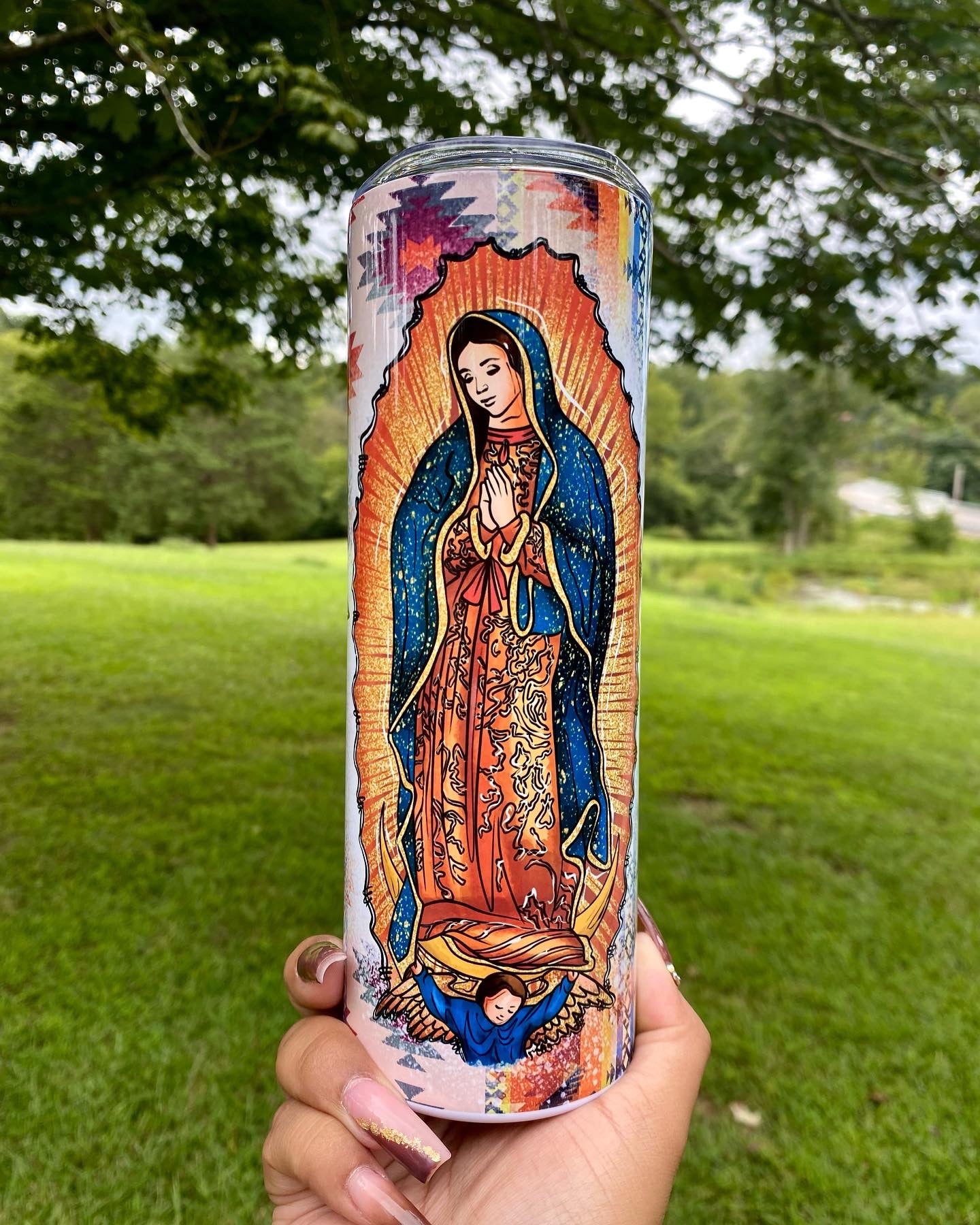 Virgencita De Guadalupe Tumbler, 20oz Skinny Tumbler