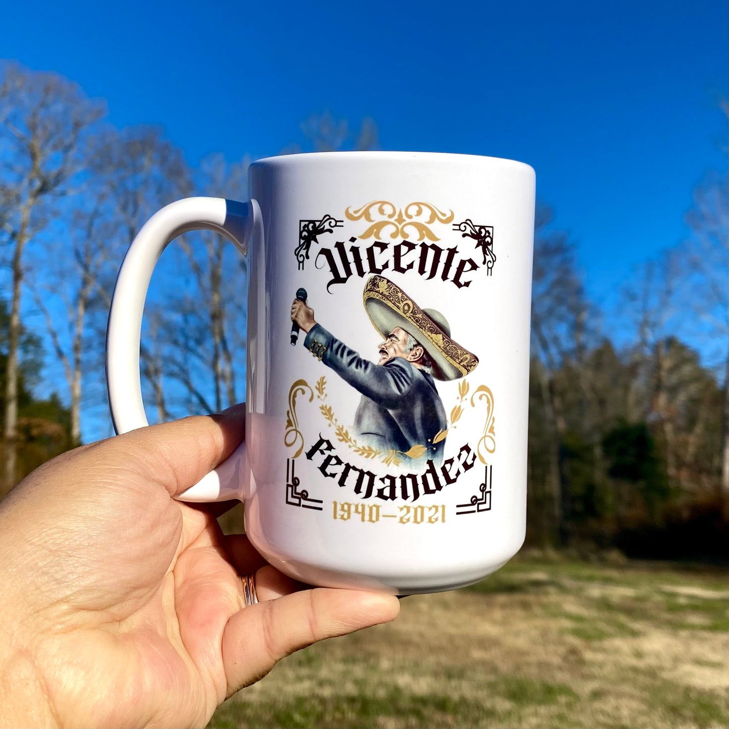 Chente Mug, Vicente Fernandez Mug, 15 oz Coffee Mug, Tasa De Vicente Fernandez, Coffee Lover Gift, Coffee Mug, Valentines Gift, Resuable Cup