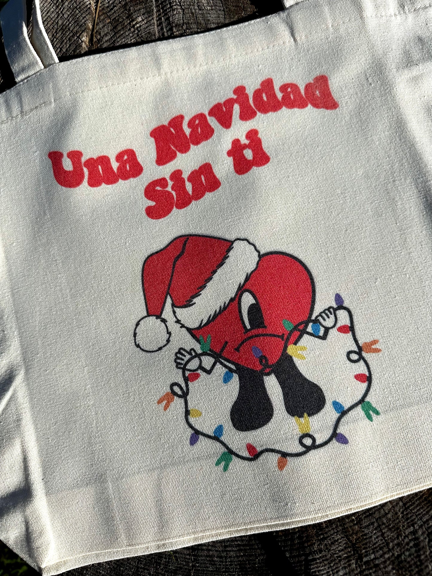 Una Navidad Sin Ti Glass Cup, Christmas Bad Bunny Cup & Tote Bag, Bad Bunny Gift