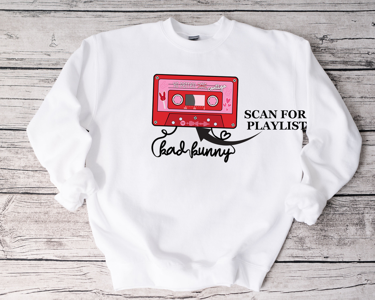 Bad Bunny Valentines Sweatshirt, Bad Bunny Crewneack, Valentines Gift