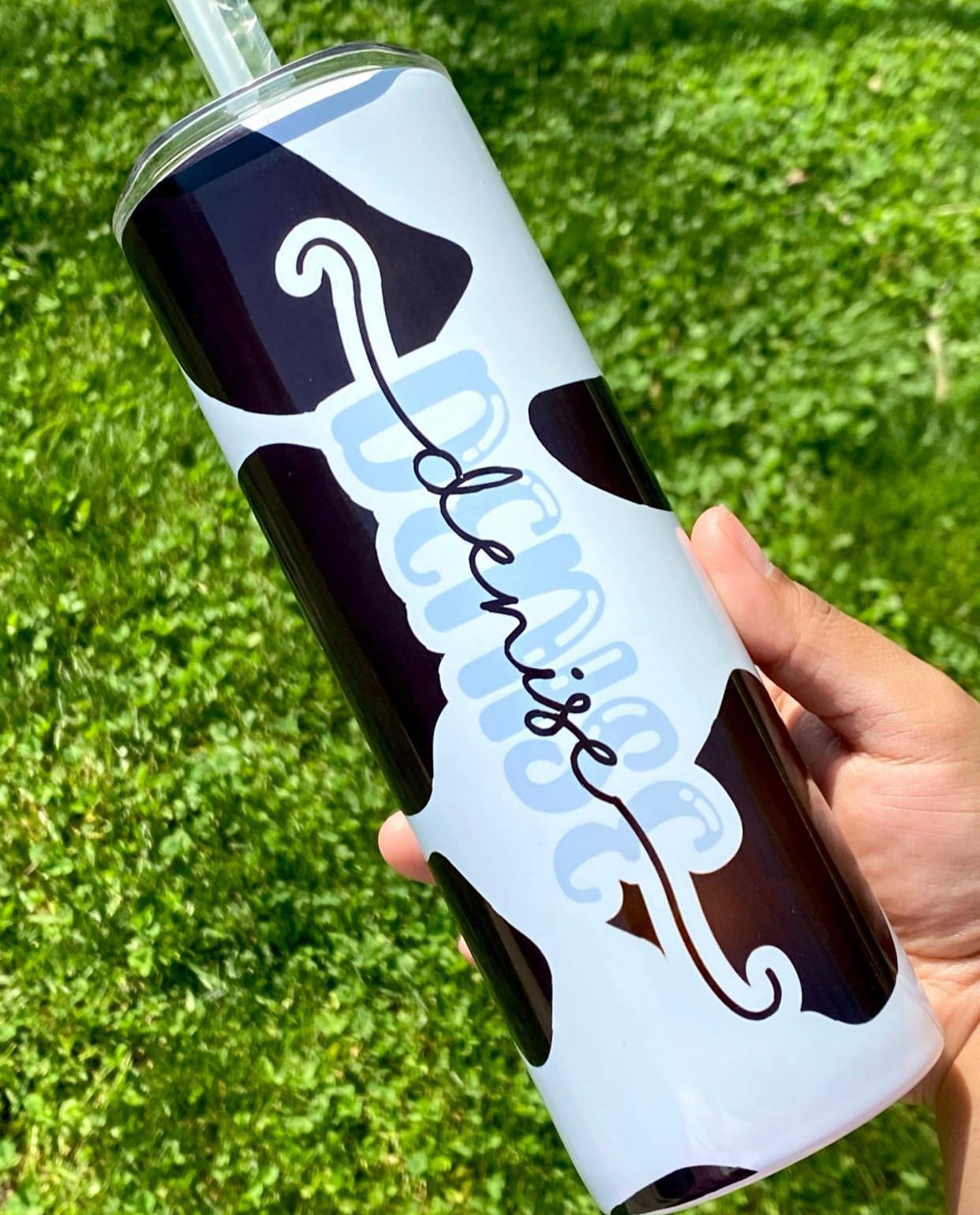 Cow Print Tumbler, Personalized Cup, 2ooz Tumbler, Custom Tumbler, Personalized Tumbler, Name Skinny Tumbler