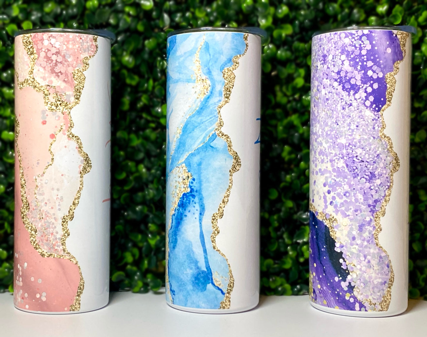 Personalized Tumbler With Name, Marble 20 oz Tumbler, Name Tumbler, Personalized Gift, Name Cup, Glitter Skinny Tumbler