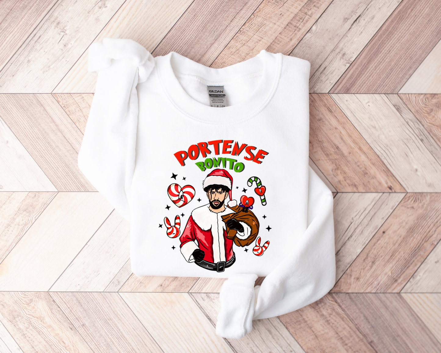 Portese Bonito Sweatshirt, Bad Bunny Christmas Sweatshirt, Bad Bunny Christmas