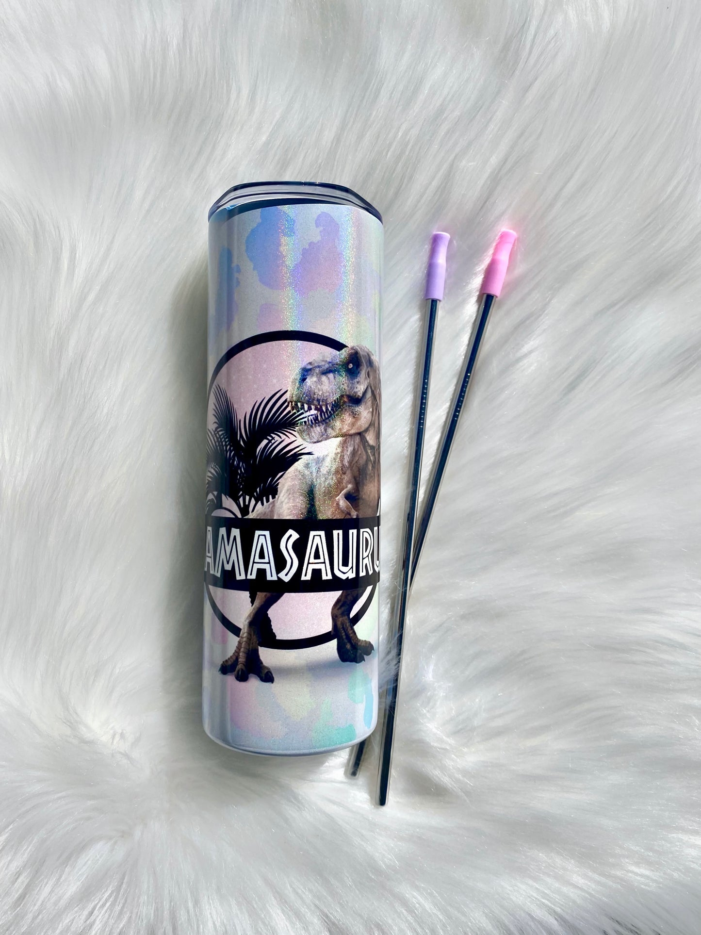 Mamasaurus Shimmer Tumbler, Leopard Print Mom Tumbler, Mother’s Day Tumbler