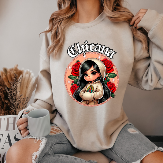 Chicana Sweatshirt, Latina Gift Sweatshirt