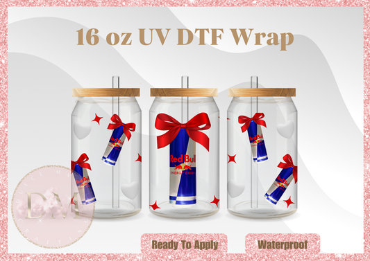 Bow Energy Drink UV DTF Wrap