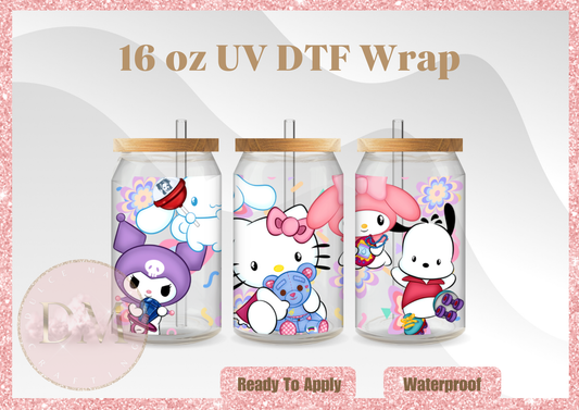 Kitty and Friends UV DTF Wrap