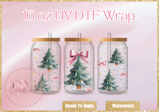 Coquette Christmas UV DTF Wrap