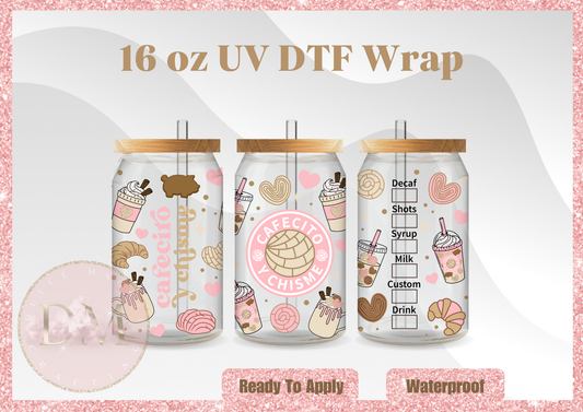 Cafecito y Chisme UV DTF Wrap