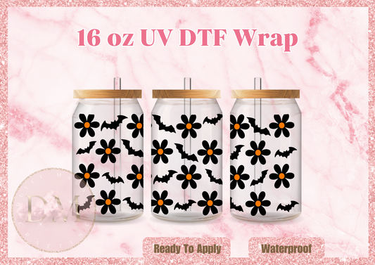 Flowers & bats DTF Wrap