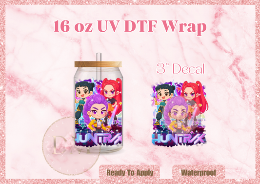 Girl Hunterx UV DTF Decal