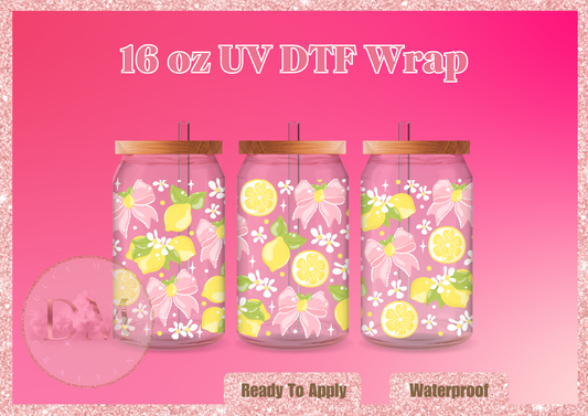 Spring Lemon and bows UVDTF Wrap