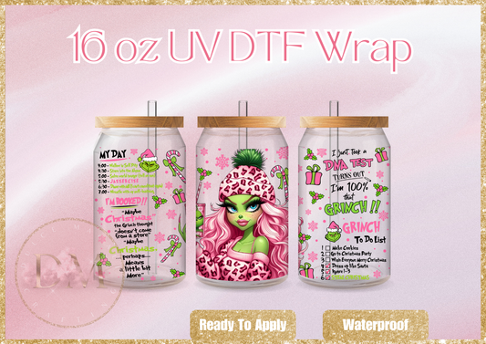 My Day Grinchy Girly Girl UV DTF Wrap