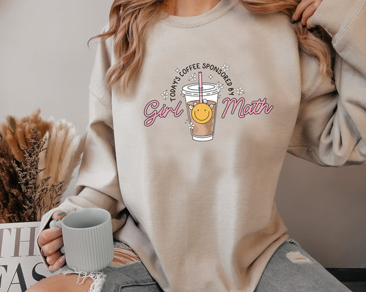 Girl Math Sweatshirt, Iced Coffee Shirt, Christmas Sweatshirt