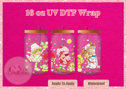 Strawberries Girl DTF Wrap