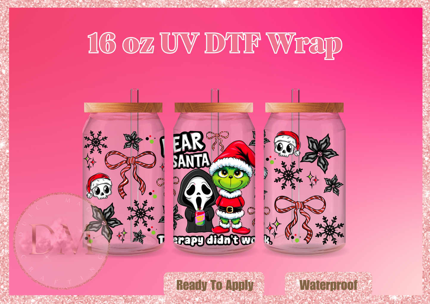 Funny Christmas UVDTF Wrap