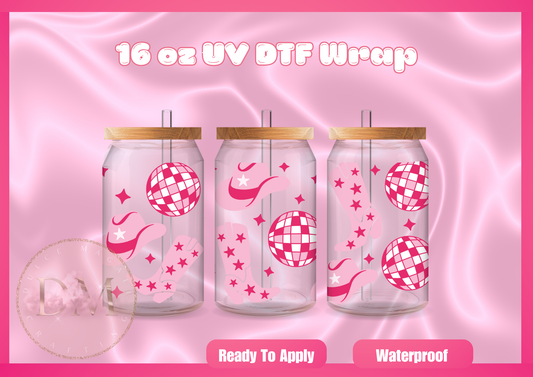 Disco Cow Girl UV DTF Wrap