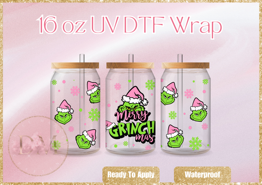 Merry Grinchymas UV DTF Wrap