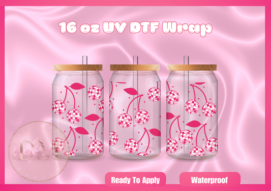 Disco Cherries UV DTF Wrap