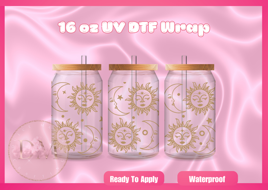 Moon and Sun UV DTF Wrap