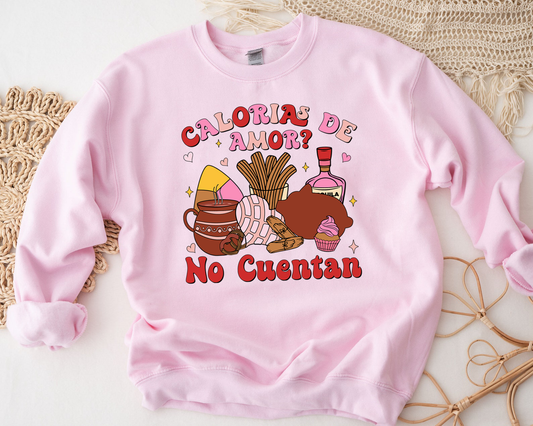 Calorias de amor Sweatshirt, Spanish Valentines Gift Sweatshirt